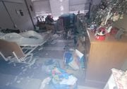 This shows the room of a resident at the Bishop Rehabilitation and Nursing Center following a water leak that collapsed a ceiling and required multiple residents to relocate on New Year's Eve.