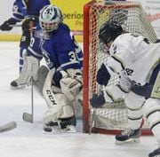 Skaneateles Lakers against the Oswego Lakers in the Section III Finals at the Onondaga Nation Arena, Nedrow, N.Y., Wednesday February 7, 2024. 
(Scott Schild | sschild@syracuse.com)   

