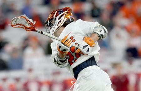 With a Yankees legend in attendance, Syracuse lacrosse pitches perfect game against Manhattan