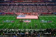 Recording artist Chris Stapleton performs the national anthem prior to Super Bowl 57 between the Philadelphia Eagles and the Kansas City Chiefs. (AP Photo/David J. Phillip)