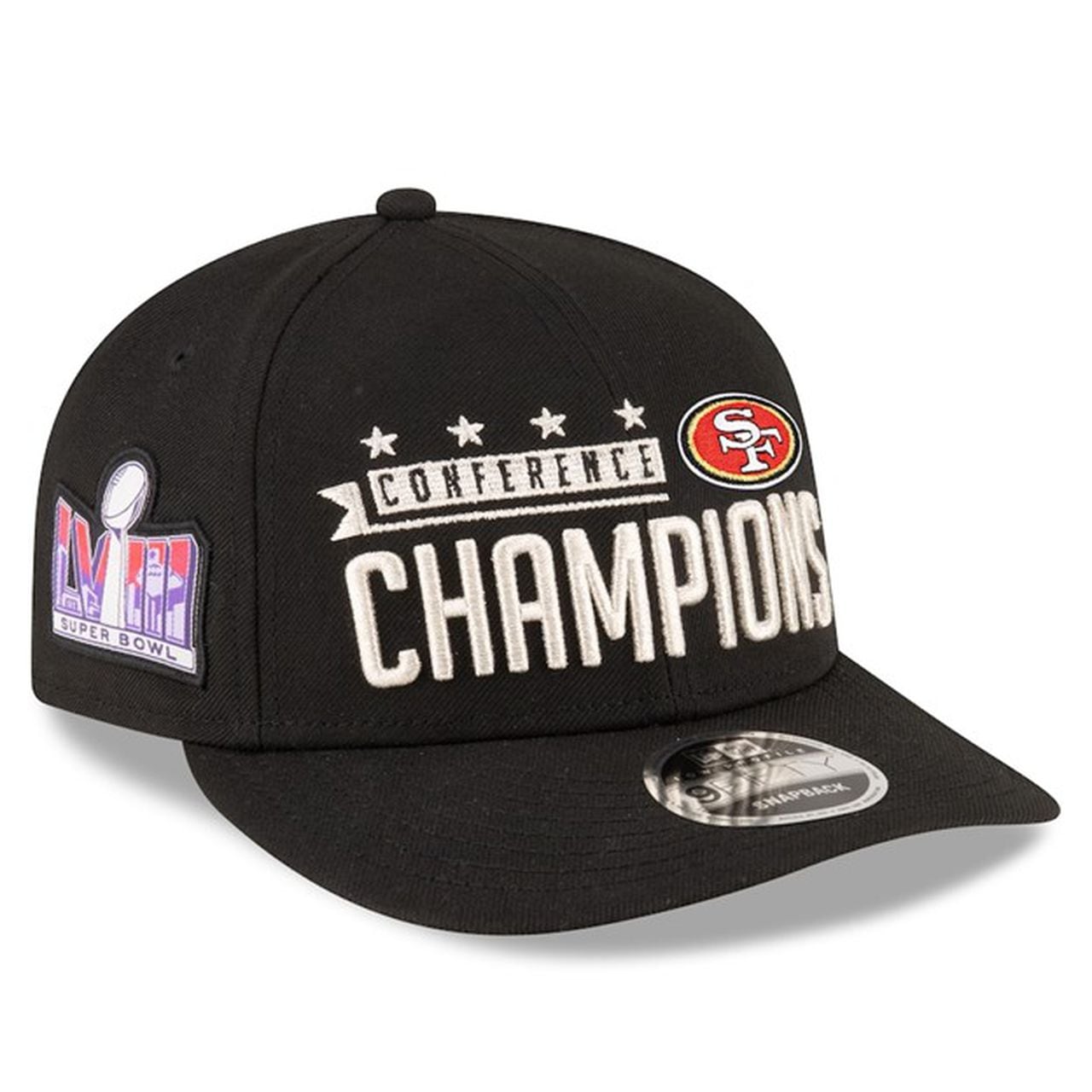 San Francisco 49ers New Era 2023 NFC Champions locker room snapback hat is $35.99 from Fanatics.